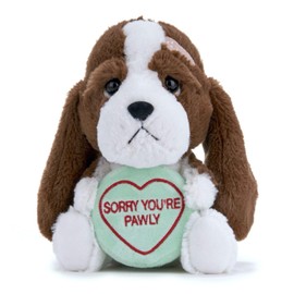 Posh Paws 37531 SWIZZELS Love Hearts 18CM (7”) Sorry You're PAWLY Soft Toy, White