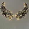 1 Pair Angel Wings Metal Mural Wall Sculpture Decor for