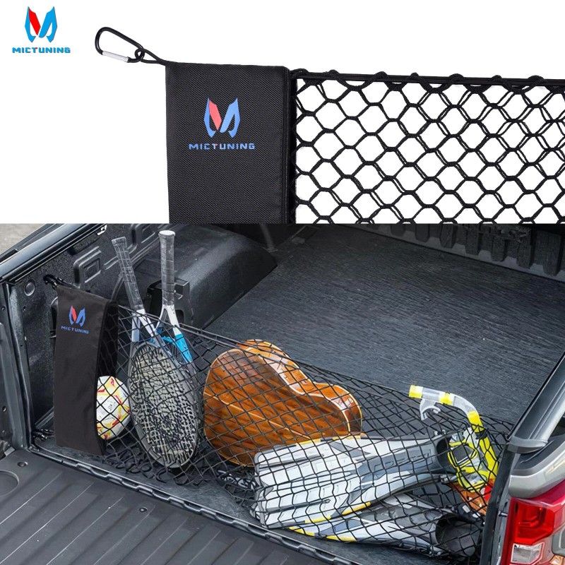 MICTUNING Elastic Truck Bed Cargo Net Storage Mesh Bag For