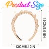 DANKORIER Non Slip Brown Headbands with Comb Pleated Hair Bands