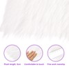 DMiotech 14"x14" White Faux Fur Square Fabric, Fluffy Faux Fur