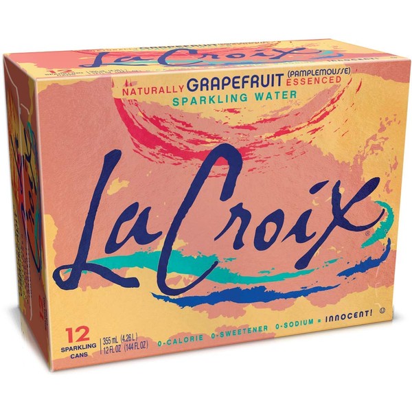 LaCroix, Sparkling Water, Pamplemousse Grapefruit, 12 Fl Oz (Pack of 12)
