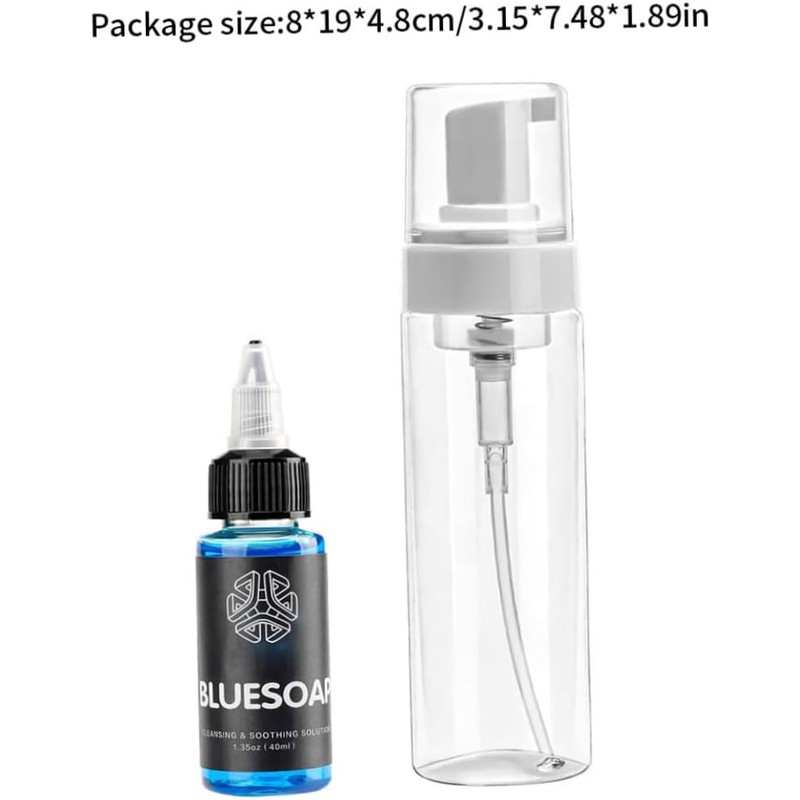 Jabón azul para tatuajes - Jabón limpiador para lavado de