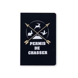 nemau - Porta permesso di cacciare 3 persiane - Gomma espansa - Made in France - Custodia protettiva Documento Caccia - Compatibile con carte e assicurazione cacciatore - Modello Grigio Antracite