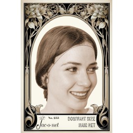 Jac-O-Net Hair Net Tiny Mesh Bouffant/Large Size, Medium Brown,1 Net Per Pack [Pack of 12]