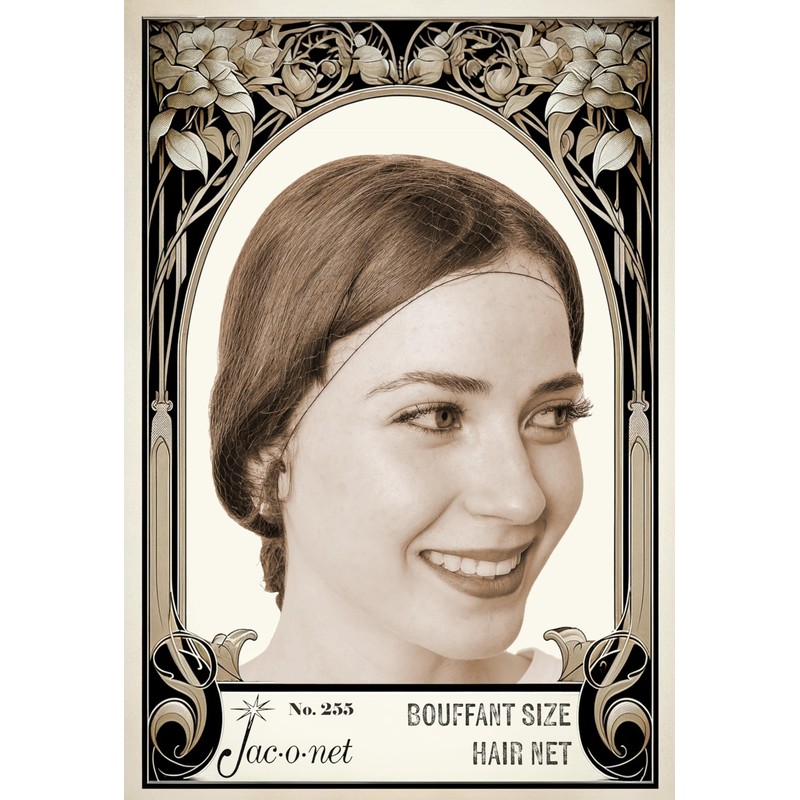 Jac-O-Net Hair Net Tiny Mesh Bouffant/Large Size, Medium Brown,1 Net