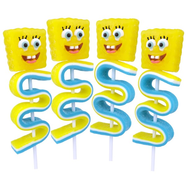 SpongeBob Gummy Skewers, Character and Sour Belt Gummies, Individually Wrapped