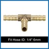 A ABSOPRO 5pcs 1/4" 6mm Hose ID Brass Barb Hose