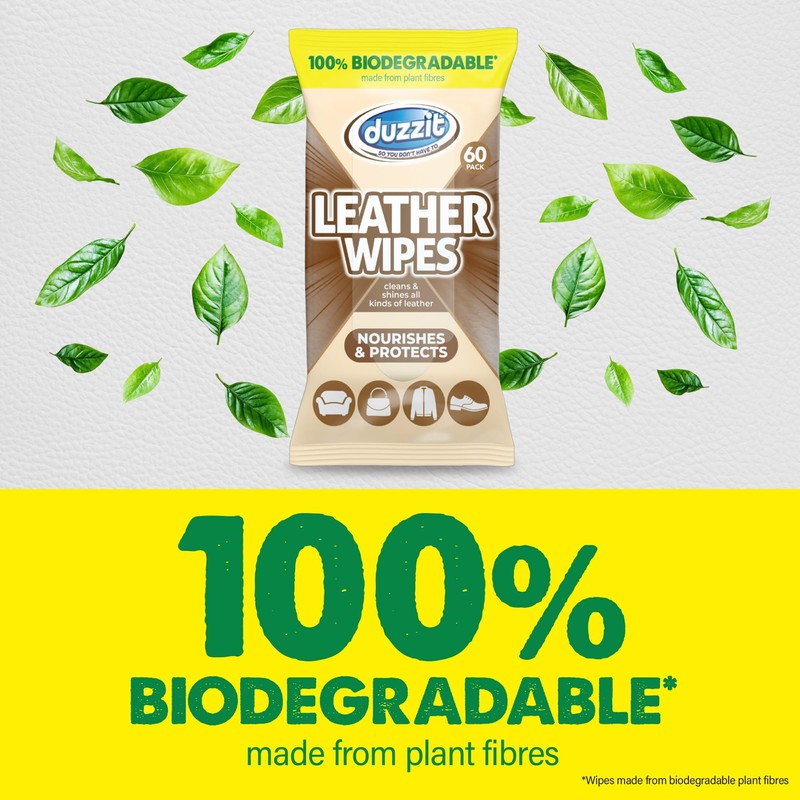 Duzzit Leather Wipes - Nourishes & Protects | 100% Biodegradable