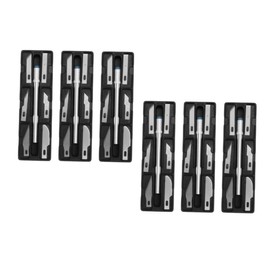 Operitacx 6 Sätze Schnitz Messer Set Schnitzer Anspitzer Kreis Gravieren Oszillieren Ausrüstung Schwingen Tragbar Anfänger Zimmerei Bausätze Basteln Zweck Silver Griff Aus Aluminiumlegierung