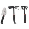 3PCS Garden Tool Set Iron Stainless Steel Five Teeth Rake