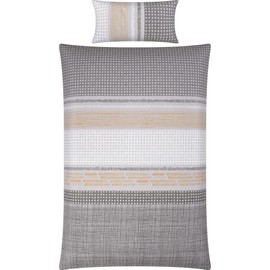 Erwin Müller Seersucker Bed Linen Grey Size 135 x 200 cm (40 x 80 cm)