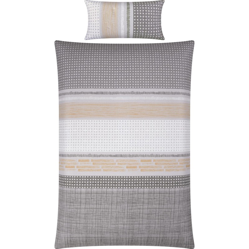 Erwin Müller Seersucker Bed Linen Grey Size 135 x 200