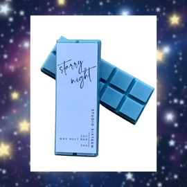 Starry Night Soy Wax Melt Snap Bar, 50g, Highly Scented, Vegan Wax Melts, Fruity Citrus Fresh Woody Wax Melt