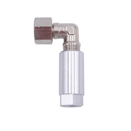 Fuel Rail Pressure Gauge Adapter Compatible with Ford Service Port Schrader Valve Adapter Silver