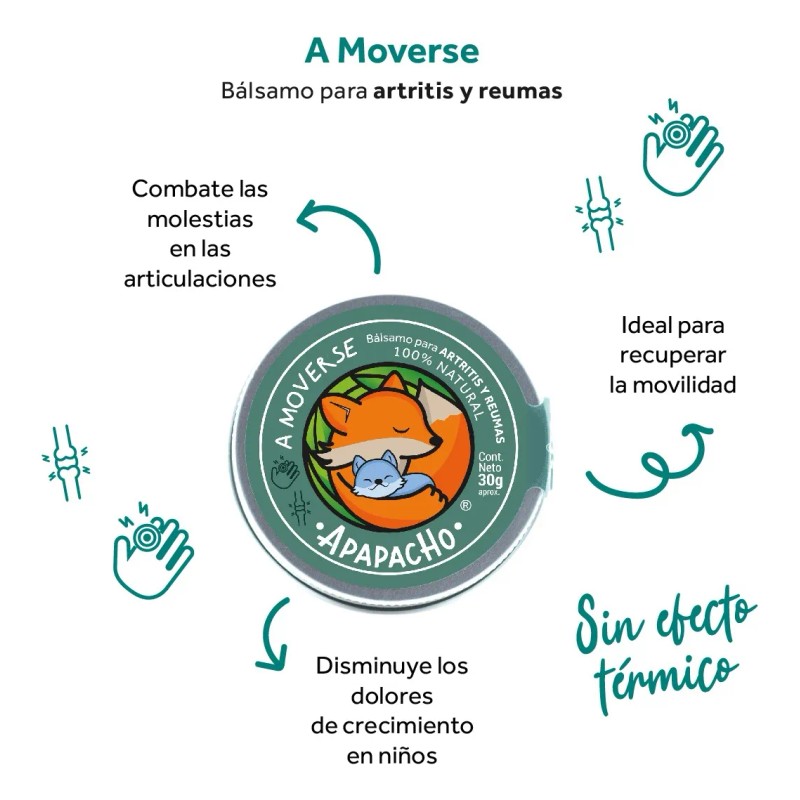 A Moverse Apapacho Balsamo Bebés Niños Mamá Papá Abuelos 30g