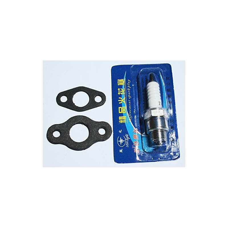 Motorized Bike Spark Plug, Intake & Exhaust Gasket Set