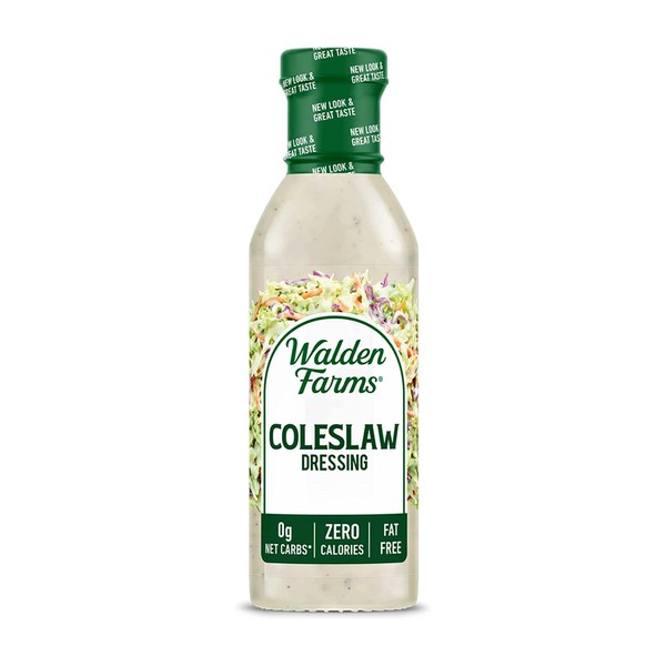 Walden Farms Coleslaw Dressing 12 oz. Bottle | Natural Flavor | Fresh and Delicious | 0g Net Carbs Condiment | Kosher Certified | So Tasty on Salads | Tacos | Burgers | Sandwiches | Vegetables and Many More