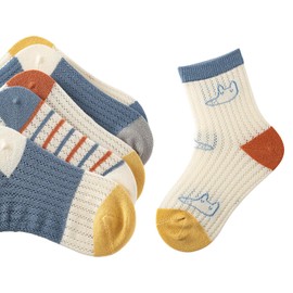 Fly love 20Pairs Baby Boys Cotton Crew Socks Kids Toddlers Infants Ankle Mesh Socks Newborn Seamless Breathable 0-12 Years (US, Age, 1 Year, 3 Years, Style A)