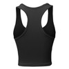 Basic Cotton Scoop Neck Sleeveless Cropped Racerback Tank Tops Black
