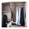 Pull Down Closet Rod for Hanging Clothes, Retractable Wardrobe Hanger