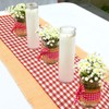 Red and White Gingham Table Runner 72 Inch - Cotton