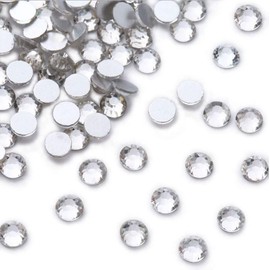 XIULI ss3-30 Large Capacity Rhinestone DIY Nail Decorating and Clothing, High Lighting, White, 1.3 inches (3.2 mm) ss12 (4320 Tablets), Size: