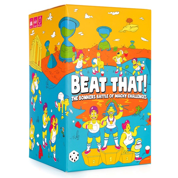 Gutter Games Beat That! - The Bonkers Battle of Wacky Challenges - Games for Family Game Night, Fun Family Games for Game Night, Party Games for Adults and Family - Family Party Game for Kids & Adults