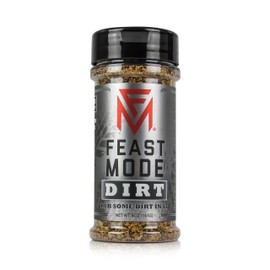 Dirt BBQ Rub - Feast Mode Flavors - Low Sodium, No MSG, Gluten Free, All Natural, Meal Prep Seasoning, Healthy, Dry Rub, Barbeque, Coffee Blend, Smoking, Smoker, Grill, Pepper, Paprika, Steak