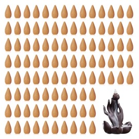 Waltool 100Pcs Osmanthus Backflow Incense Cones Bulk, Long Lasting May Flower Waterfall Fragrant Cone, Natural Handwork Scents for Aromatherapy Meditation & Yoga