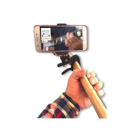 Smart-Po Smartphone Guitar Capo | Android and iPhone Compatible Dock Headstock Neck Clamp | Cell Phone Holder Aid Musicians | Electric or Acoustic Guitars