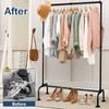 Boshangjia Industrial Pipe Clothing Rack Free Standing,Vintage Style Detachable Garment
