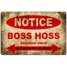 BOSS HOSS Motorcycles Bikes Only All Others Will Be Towed Parking Sign Vintage Retro Metal Decor Art Shop Man Cave Bar Aluminum 12"x18" Sign Plate