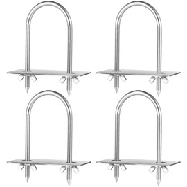 Otoolling 4 Pack Stainless Steel Rotisserie Fork U Bolt for Pig Spine 5.5 Inch Long 2 Inch Wide Spit Rod Meat Trussing Rotisserie Parts Grill Accessories for Whole BBQ Hog Lamb Turkey, Dishwasher Safe
