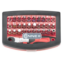 Connex COXB973832 Bit Set with Mini Ratchet, Multi-Colour, 1/4-Inch