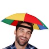Amacoam Head Umbrella Hat Colourful Head Umbrella Foldable Parasol Hat
