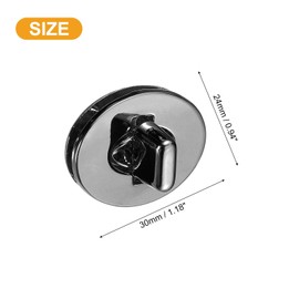 sourcing map 4Pcs Twist Turn Lock Clasp, 30 x 24mm Closures Lock Fasteners for Purse Zinc Alloy Oval Bag Closure Clip Hardware Accessories for DIY Handbag Craft, Black