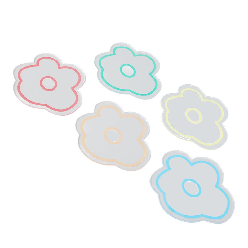 5pcs Nail Art Palette High Transparency Double Sided Thick Flower