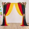 15ft x 10ft Wrinkle Free Black Red Yellow Backdrop Curtains