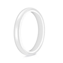 Truly Alpha Ceramic Rings for Women - Classic Wedding Rings for Men & Woman | 2mm, 3mm, 4mm, 6mm, 8mm Ceramic Ring Band | Ceramic Ring for Men | Wedding Bands for Her & Mens Rings | Mens Wedding Band, 7, Ceramic, No Gemstone