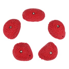 Atomik Rock Climbing Holds Set of 5 XL Bolt-On Brain Coral Slopers Style 2 in Red