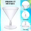 Rtteri 250 Pieces Mini Plastic Martini Glasses 2 Oz Clear