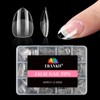 EBANKU 360pcs Extra Short Almond Nail tips, Pre-shape Half Matte
