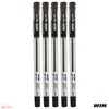 WIN 5 x 0.7mm Biro Tip Ball Pens Mystic BLACK