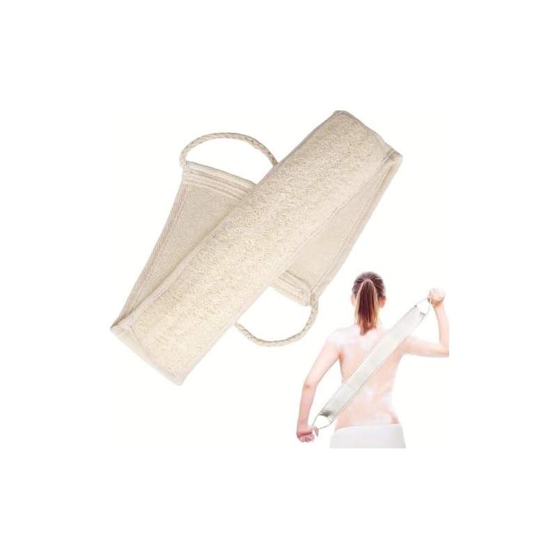 Esponja de lufa natural para la espalda, exfoliante corporal, exfoliante