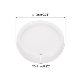 PATIKIL 19 mm Plastic Book Binding Discs 33 Pieces Discbound Extension Discs Round Binder Rings for DIY Notebook Planner White