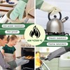 LELE LIFE Extra Long 15.4in Professional Oven Mitts, Heat Resistant