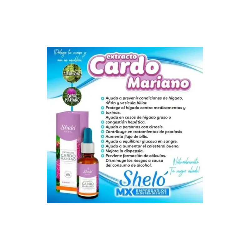 2 Piezas Cardo Mariano E Hinojo Shelo Nabel 30 Ml