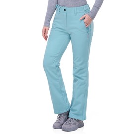 33,000ft Women's Softshell Snow Pants Waterproof Warm Ski Pants Insulated Ripstop Snowboard Winter Pants Light Blue