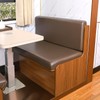 FUANGUI RV Dinette Cushion Covers, Waterproof PU Leather Stretch Camper